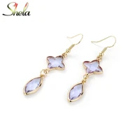 water drop star earrings purple color for women gift trendy korean fashion jewelry dangle pendientes wholesale