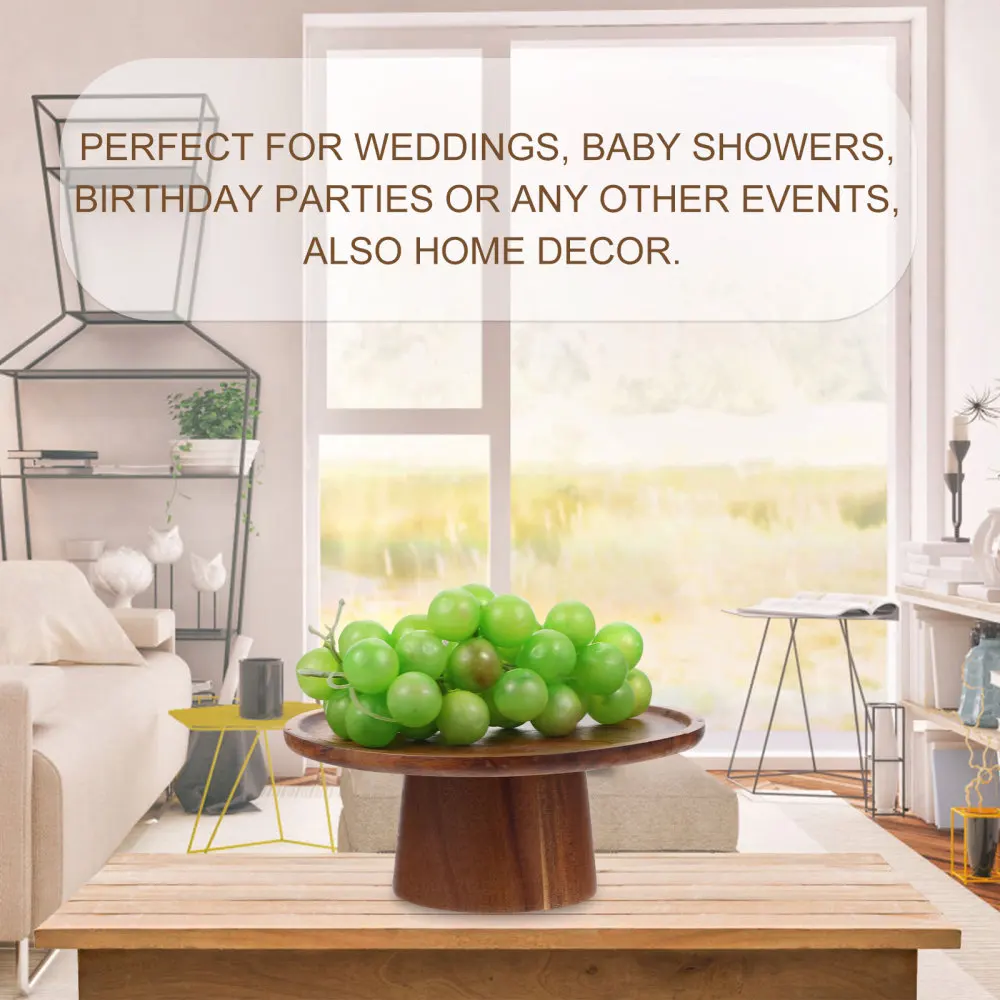 

1Pc Practical Cake Display Stand Multi-function Wooden Dessert Stand Holder