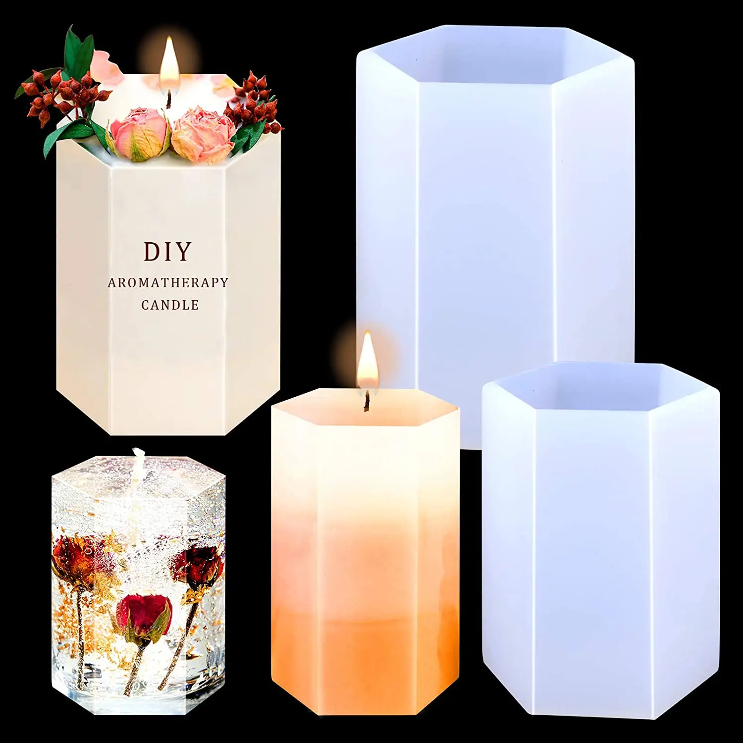 Molde Cil&iacute;ndrico de Silicona para Velas, Cilindro de fundici&oacute;n Artesanal Compatible con Fabricaci&oacute;n de Cera de Aromaterapia, Resina Epoxi, Yeso y Arcilla, Decoraci&oacute;n del Hogar-2
