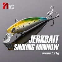 noeby sinking minnow fishing lures 90mm 21g jerkbait wobblers artificial hard bait for winter sea bass tackle fishing lure