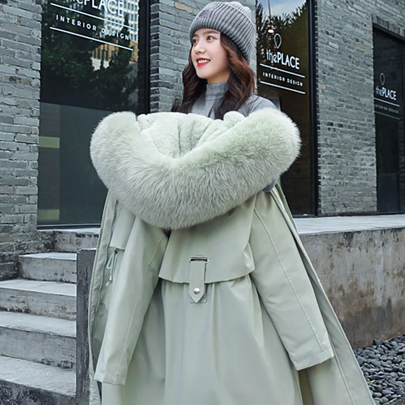 

Pai overcome women's mid-length detachable down padded jacket winter 2021 new padded coat jacket padded jacket