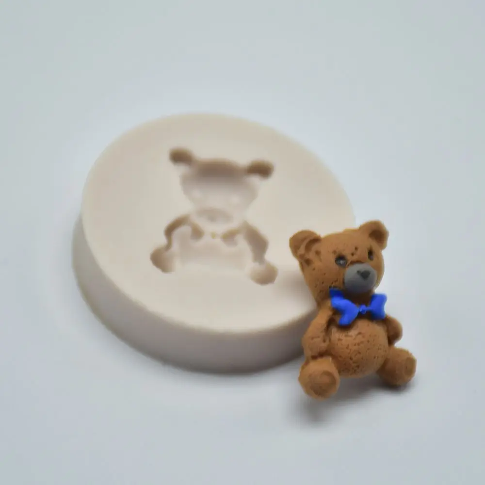 Cute Baby Bears Silicone Molds 3D DIY Sugar Craft Chocolate Cutter Mould Fondant Cake Decorating Tool Baking Accessories