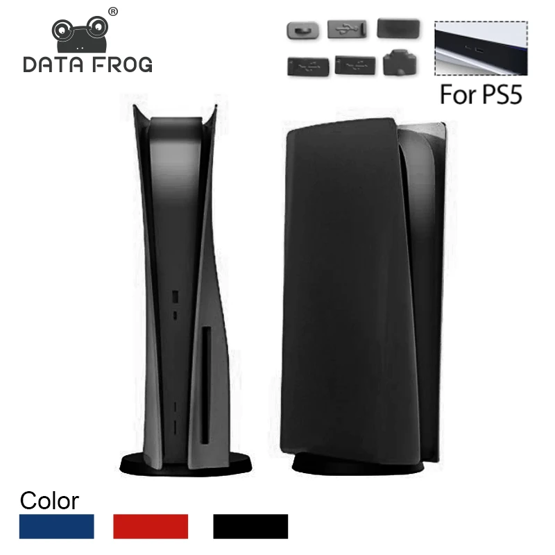 

Data Frog Two-Sided Replacement Plate for PS5 Console Side Plate+Dustproof Accessories for Playstation 5 Side Cover Shell