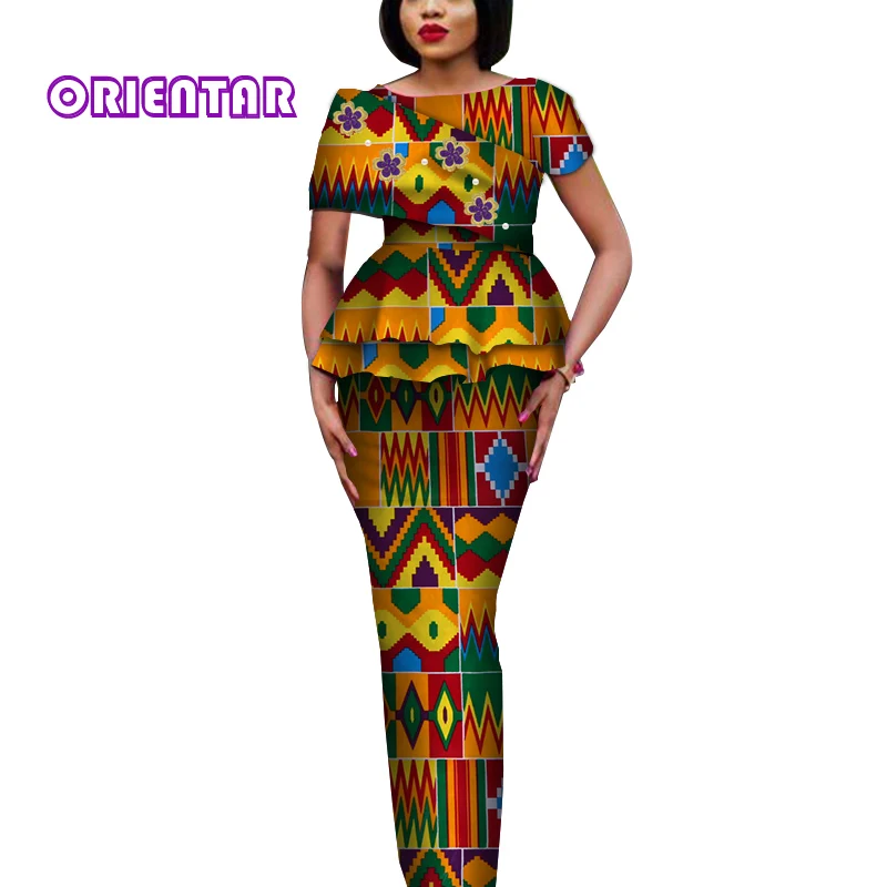 Фото Топы и юбки африканская одежда для женщин элегантный женский комплект с длинной