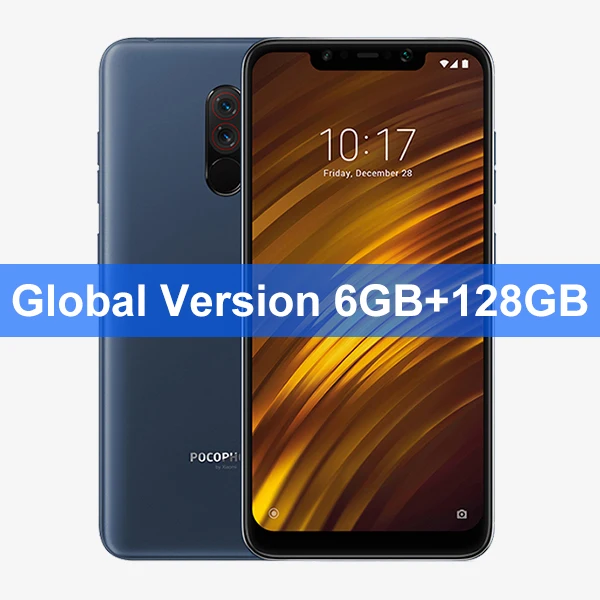 6GB 128GB Blue Глобальная версия Xiaomi POCOPHONE F1 6 ГБ 64 Гб/6 ГБ 128 ГБ мобильные телефоны Snapdragon 845 6,1" экран 20 Мп камера 4000 мАч - Цвет: 6GB 128GB Blue