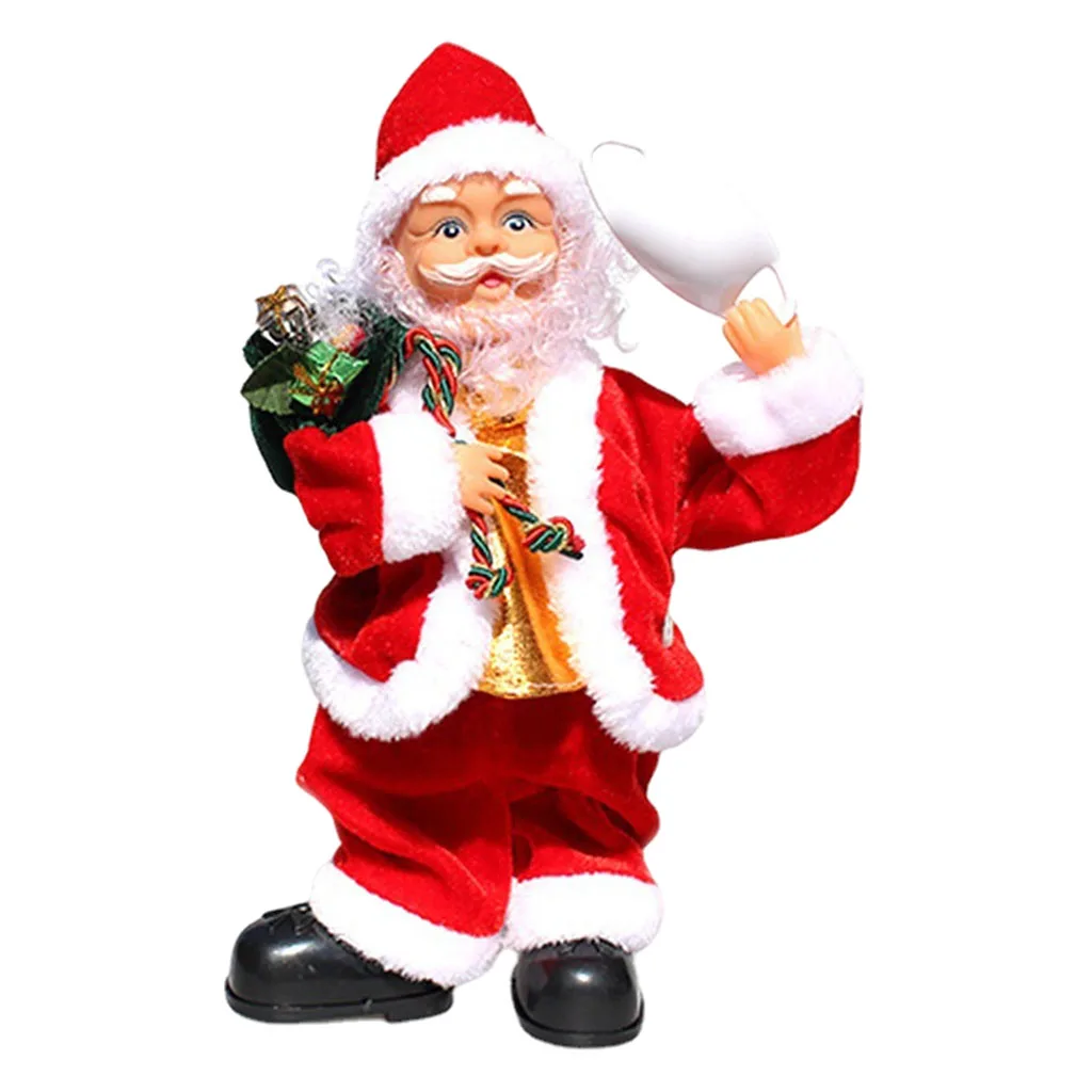 

Электрическая Музыкальная кукла Санта-Клауса, украшение для дома и улицы, забавная игрушка для детей, Рождественский праздник, новогодний д...