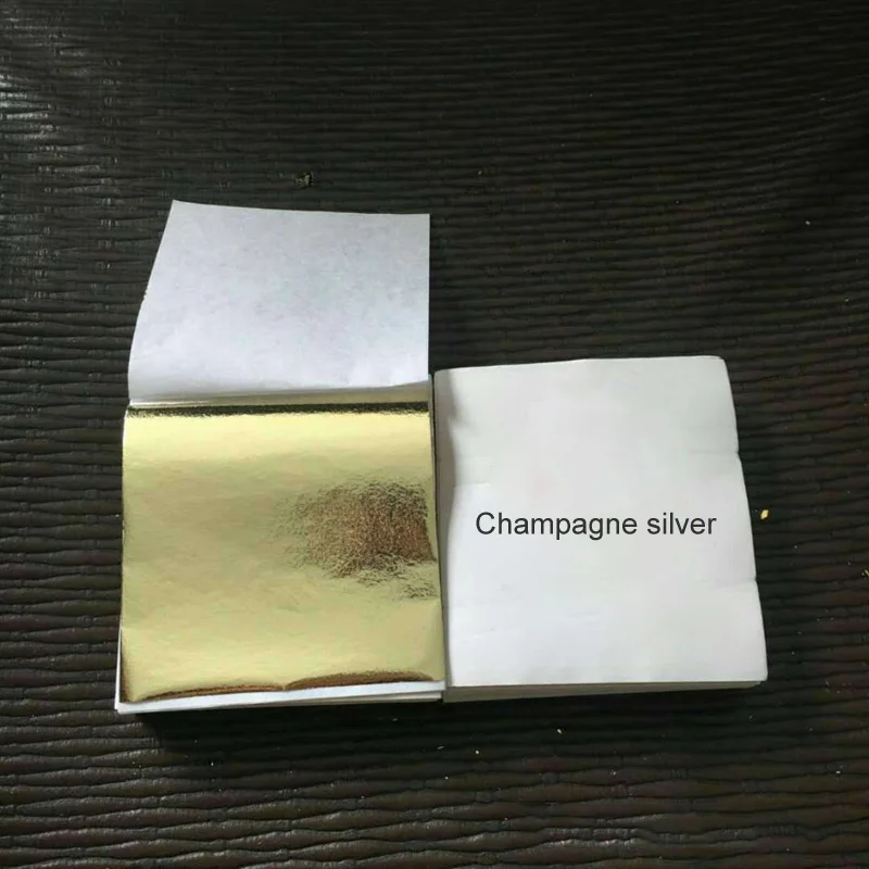 

100pcs 14x14cm Art Craft Paper Imitation Gold Sliver Copper Leaf Leaves Sheets Foil Paper for Gilding DIY Craft Decoration