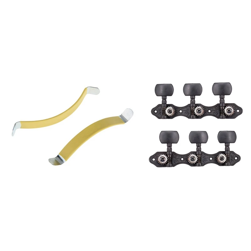 

2Pcs Metal String Spreaders Guitar Luthier Tool & 1 Set Acoustic Guitar String Tuning Pegs Guitar Tuners Acacia Knobs