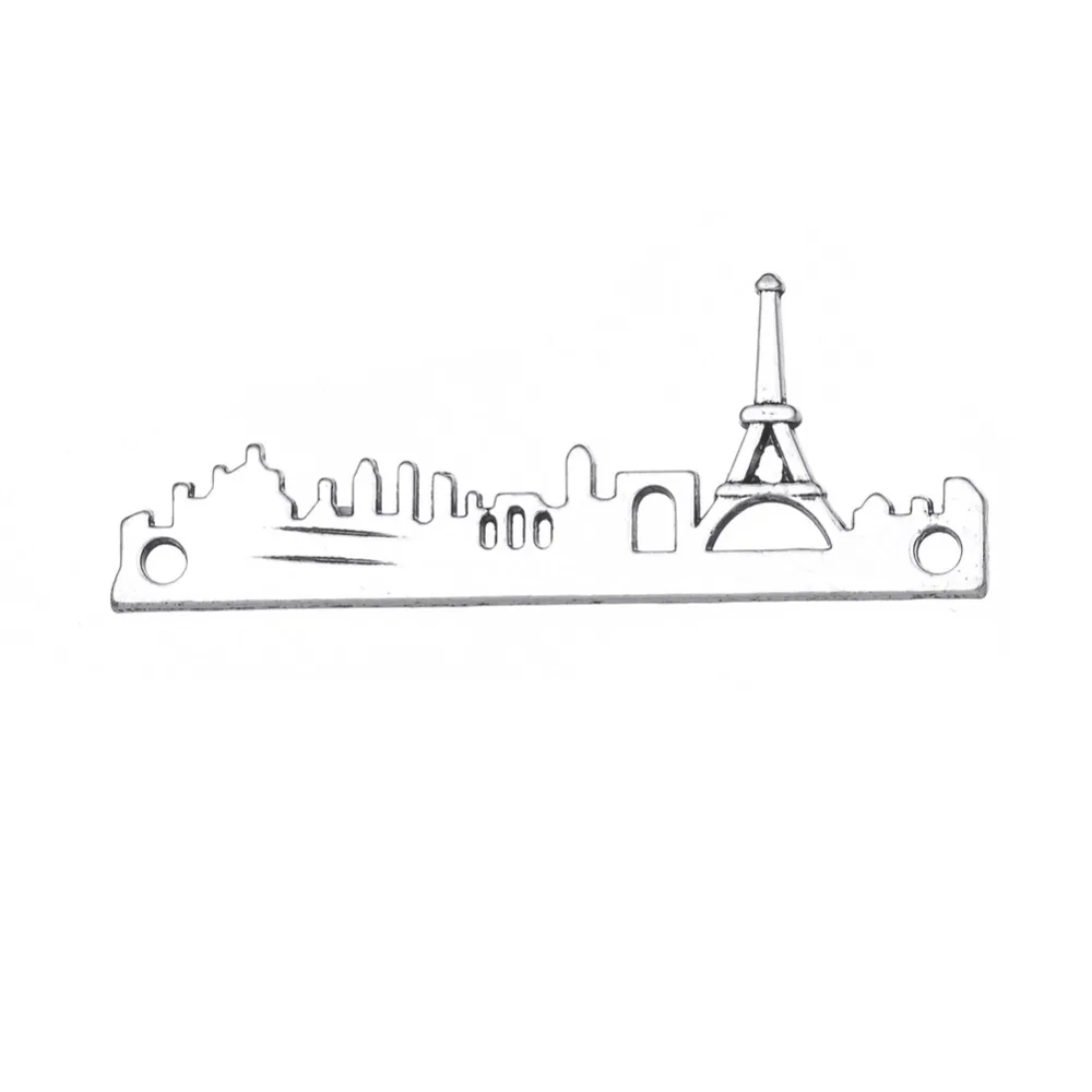 Paris EUEAVAN 20 шт горный Сан-Франсиско/Париж/Нью-Йорк/Лондон покрытый Skyline Шарм Подвеска для изготовления украшений вручную подарок DIY - Окраска металла: Paris