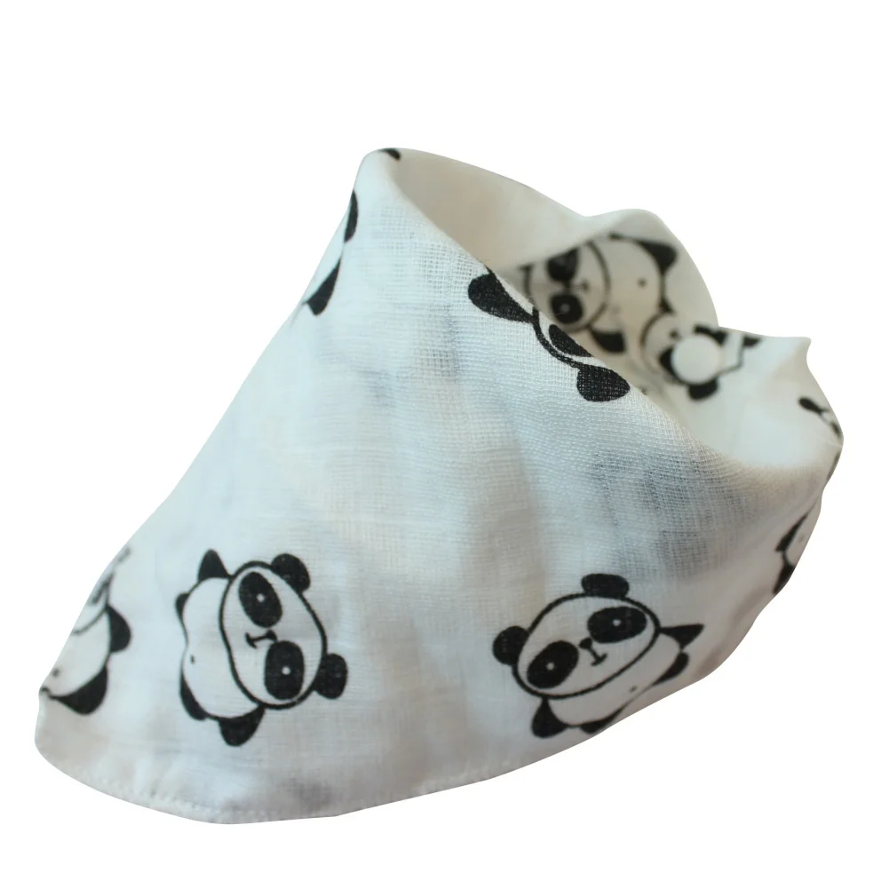 Детские Мультяшные нагрудники из хлопка с принтом для новорожденных девочек и