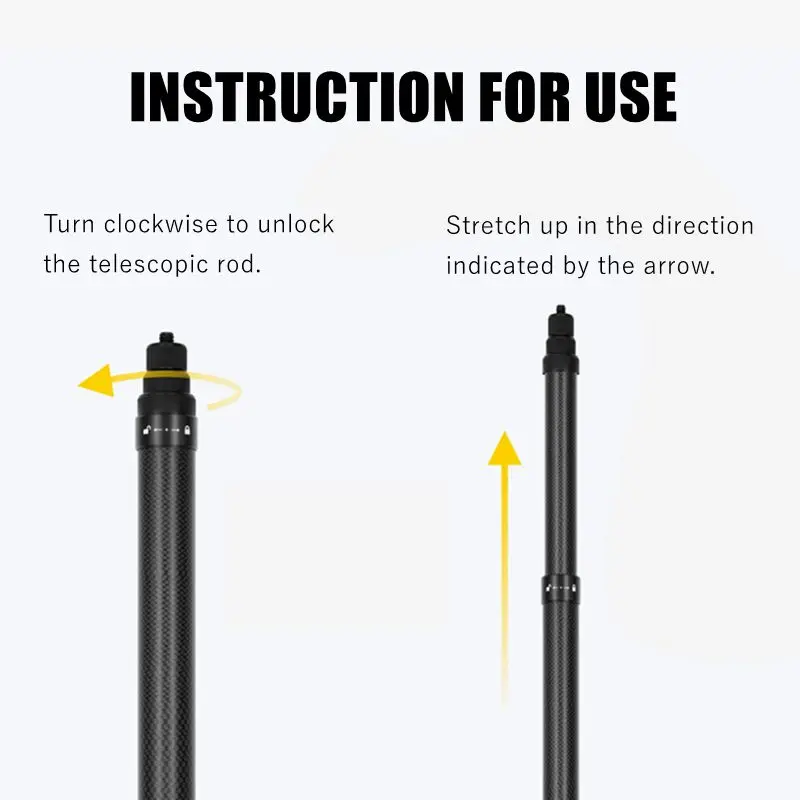 Оригинальное углеродное волокно Insta 360 One R невидимая телескопическая палка для