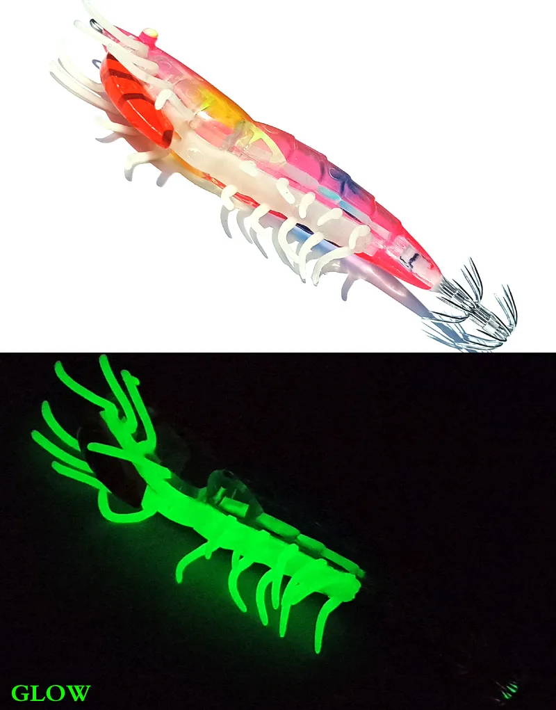 Lumious мягкие ножки осьминог джиг кальмар приманки светятся в темноте рыболовные