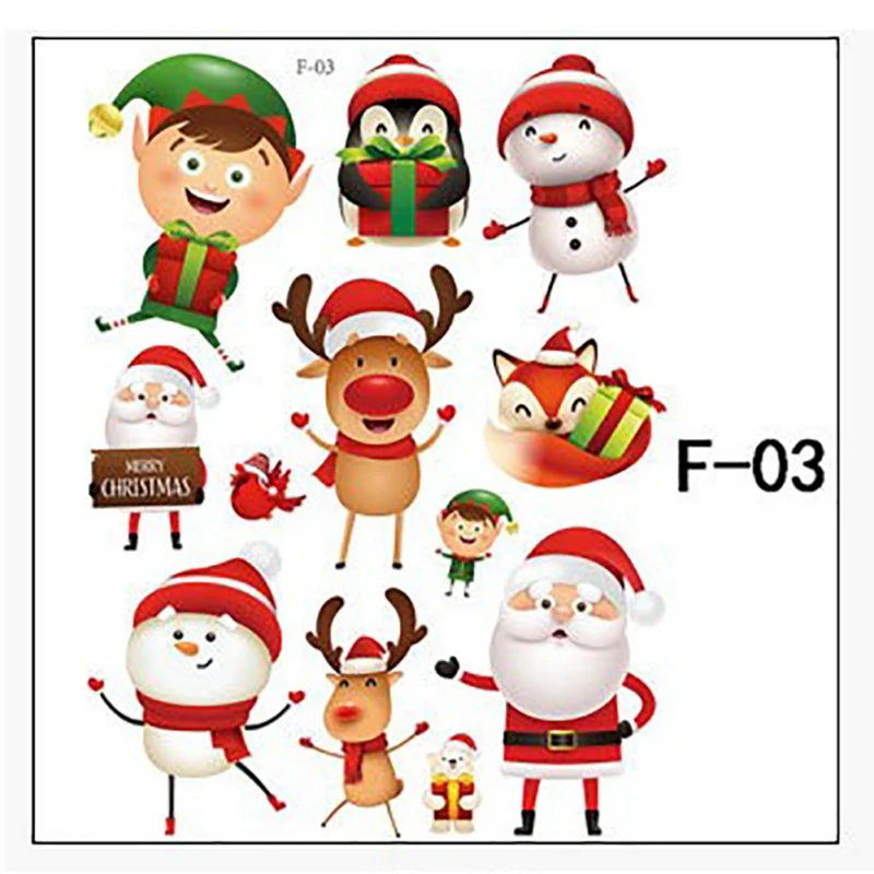 Новые рождественские статические наклейки окно торгового центра украшения для