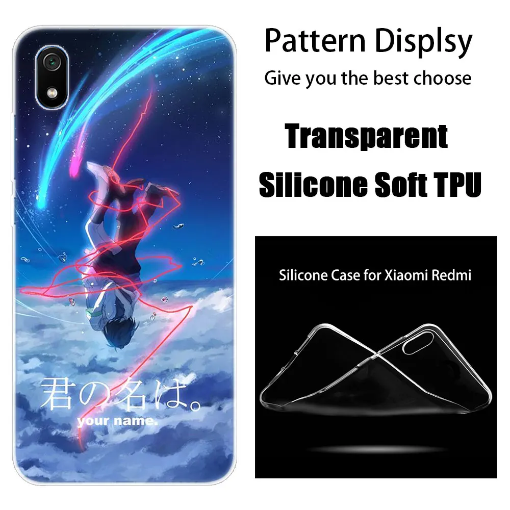 Роскошный силиконовый чехол аниме ваше имя Kimi no Na wa для Xiaomi Redmi K20 Pro 7 7A 6 6A 4X5 Plus S2 GO Note 8 7 6 5 Pro 4