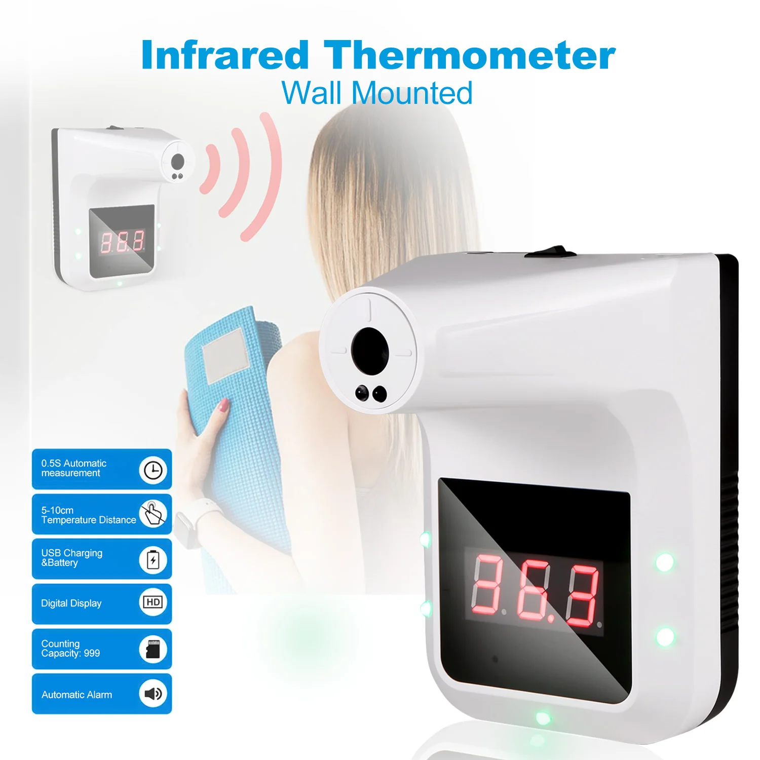 Digital Hanging Infrared Thermometer LCD IR Non-contact Temperature Meter | Инструменты