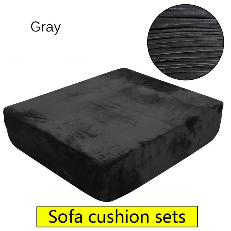 gray 1/2/3/4 сиденье Подушка на одно сиденье Обложка искусственная чехол для кресла для дома мебель протектор съемный кресла чехол - Цвет: gray