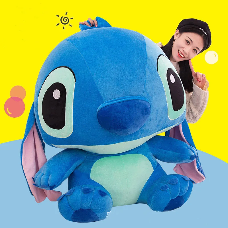 Милые плюшевые игрушки Kawaii Stitch с длинными ушками милая кукла Диснея мягкие