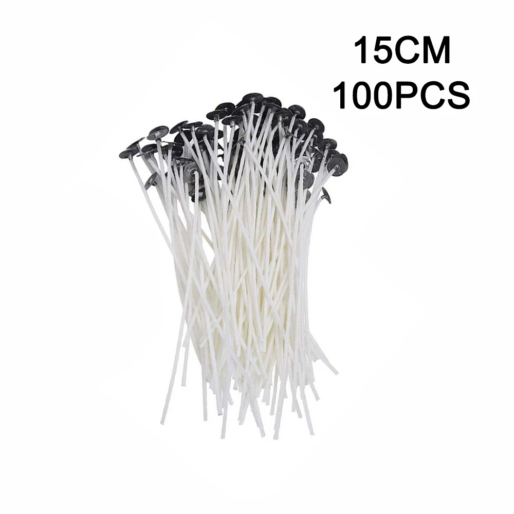 Фитиль в виде свечи длиной 15 см 100 шт. фитиль из хлопка хлопчатобумажной пряжи для