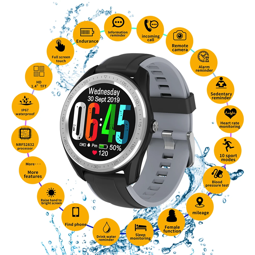 M17 спортивные умные часы IP67 водонепроницаемые сенсорные Мужские с пульсометром