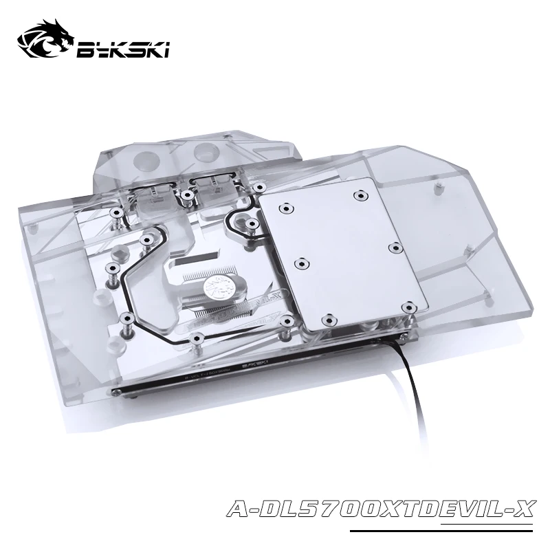 bykski rx5700xt gpu water block for dataland power color rx5700xt red evil dragon graphics card cooler5v a dl5700xtdevil x free global shipping