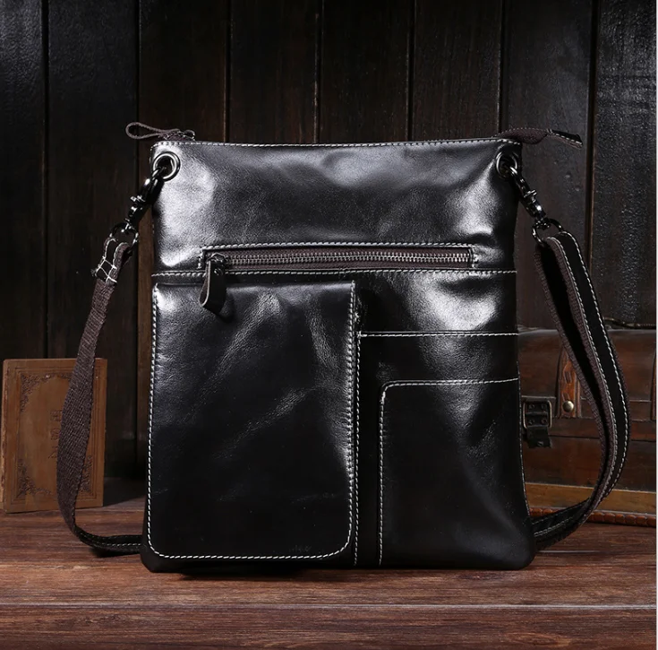 

Designer's Messenger bag Genuine Leather men's shoulder bag Large capacity man Crossbody Bags business male cow Leather Handbags