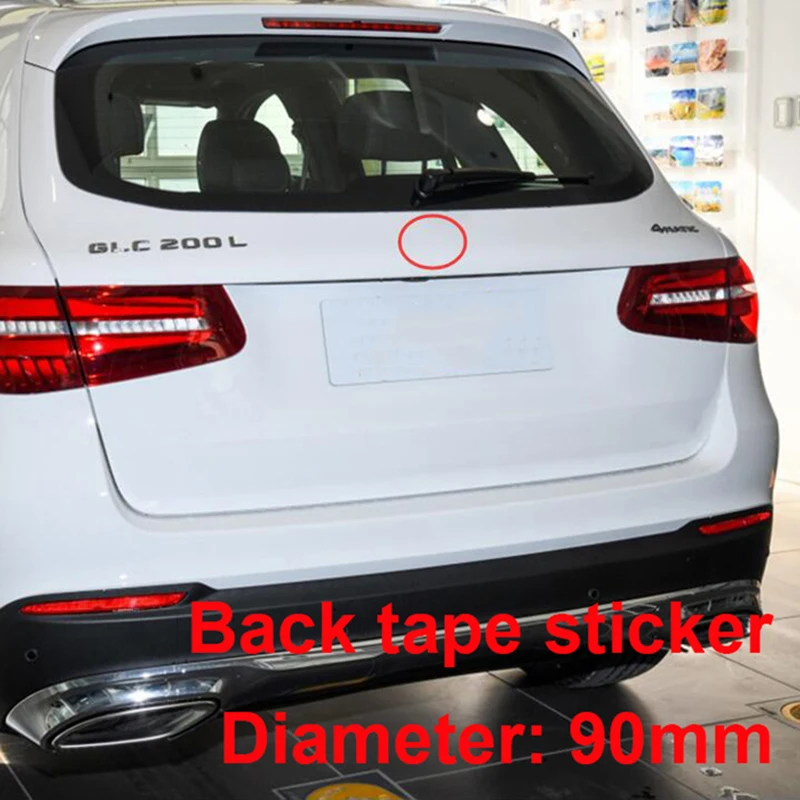 

Car Styling Middle Trunk Logo Replacement Sticker Car Spare Accessory 90mm Round Star Emblem Badge for Mercedes Benz GLC 260 300