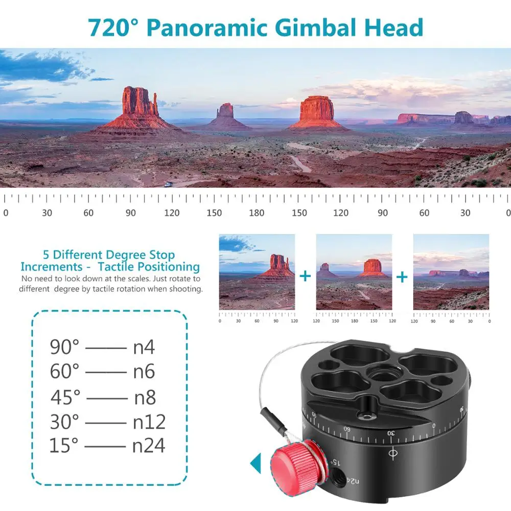 Головка штатива для камеры Neewer из алюминиевого сплава с быстроразъемной