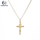 Ожерелье с подвеской-крестом из нержавеющей стали