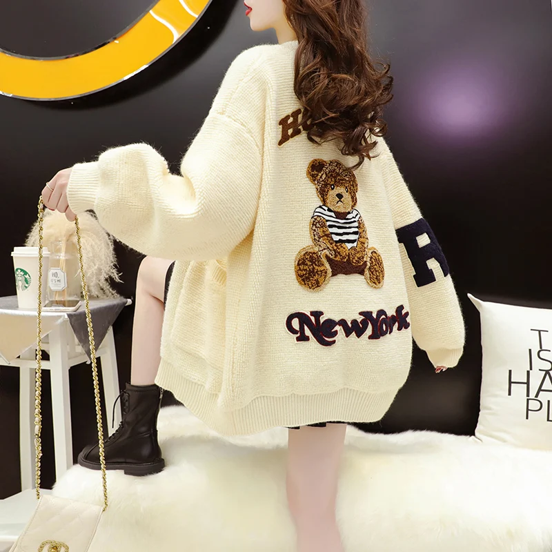 

Женский вязаный кардиган свободного покроя, длинный вязаный жакет в сеточку красного цвета, осень 2021