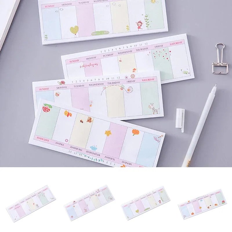 

Weekly/Daily Planner Sticker Sticky Notes Memo Pad Schedule Check List Diary Scrapbooking Stationery Decoration Stickers