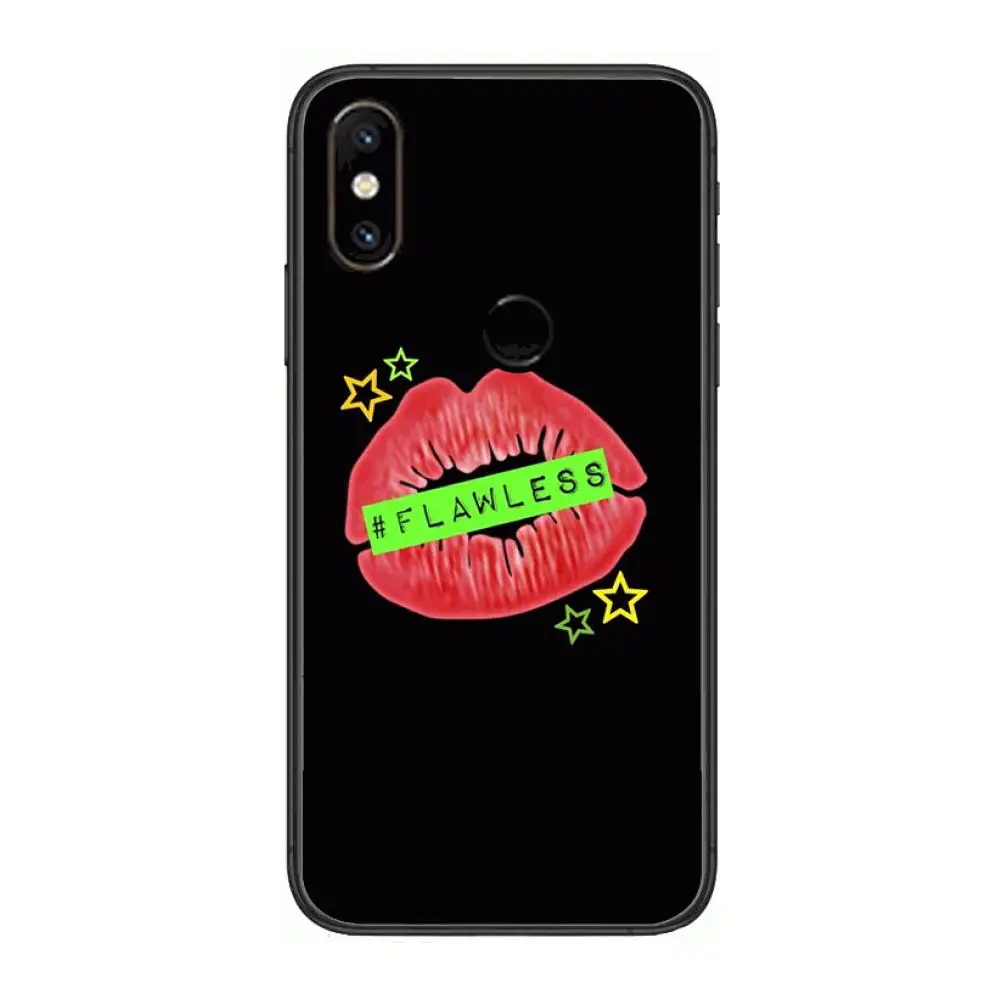 

Luxury fashion fashion FLAWLESS Phone Case For xiaomi M2 C3 X3 F2 Lite NFC 6 5 x Poco k30 Pro Anime Black Cover Silicone Back P