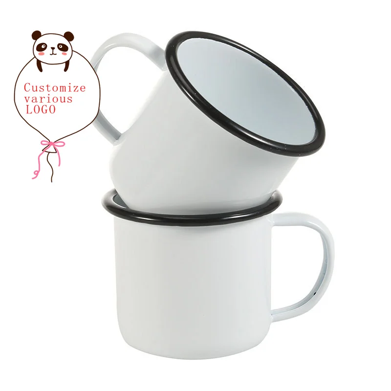 Эмалированная чашка из нержавеющей стали креативная кофейная для офиса