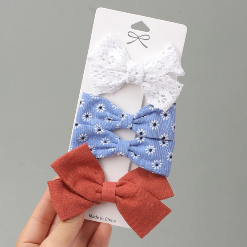 

4PCS/Set New Girls Cute Plaid Print Star Hairpins For Kids Children Sweet Headband Hair Clip Barrettes Fashion Bow Accessories