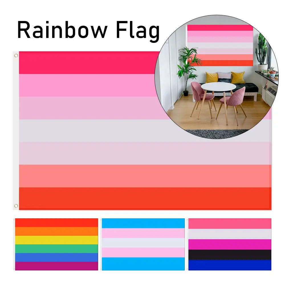 Радужный Флаг 35 футов геи ЛГБТ праздничный флаг для гомосексуалистов 90150 см эпонж