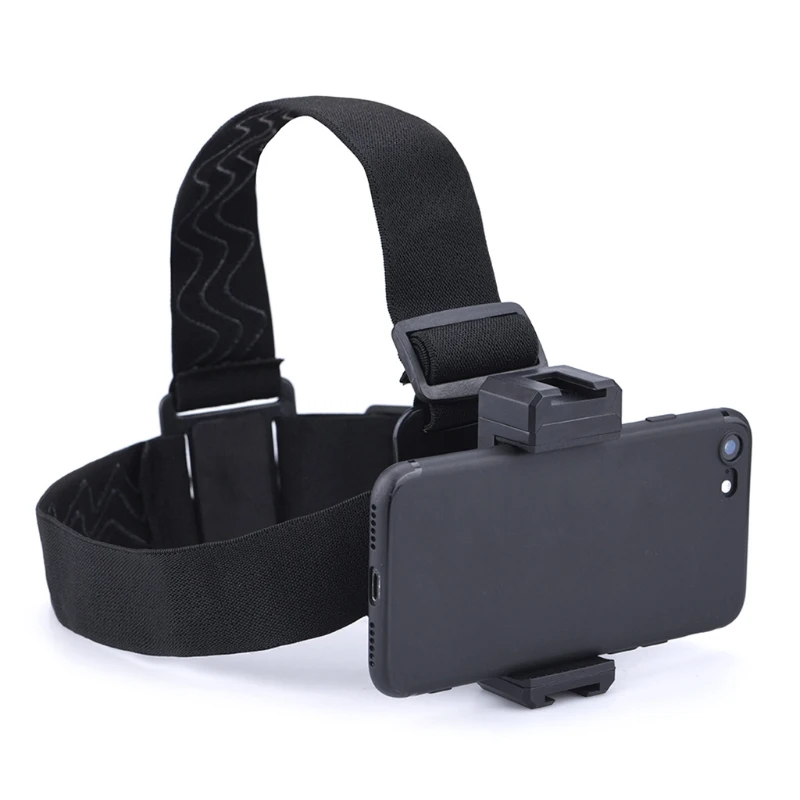 

Phone Holder First-Person View ABS Head Strap Mount Headband Holder with Mobile Phone Clip Bracket Fits for Smartphones