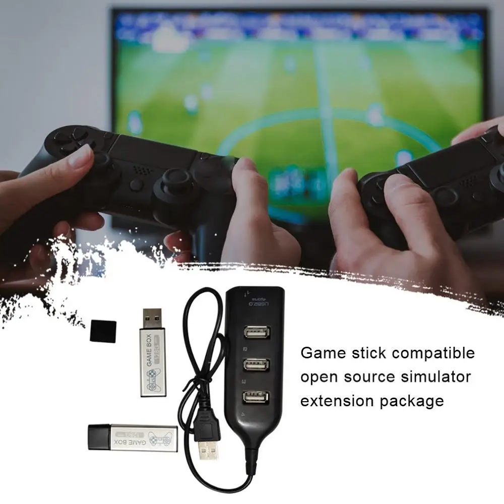 Настоящий синий мини игровой джойстик 128G Fight PackGames для PlayStation классические игры и