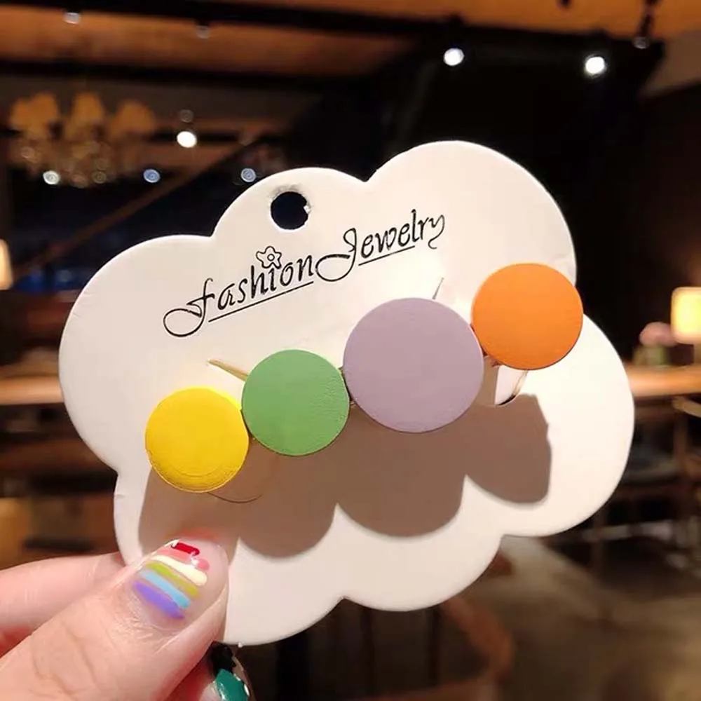 

Wooden Rainbow Hair Pins for Girls Circles Hair Clips for Women Sweet Barettes Hair Accessories Party Headwear Gifts