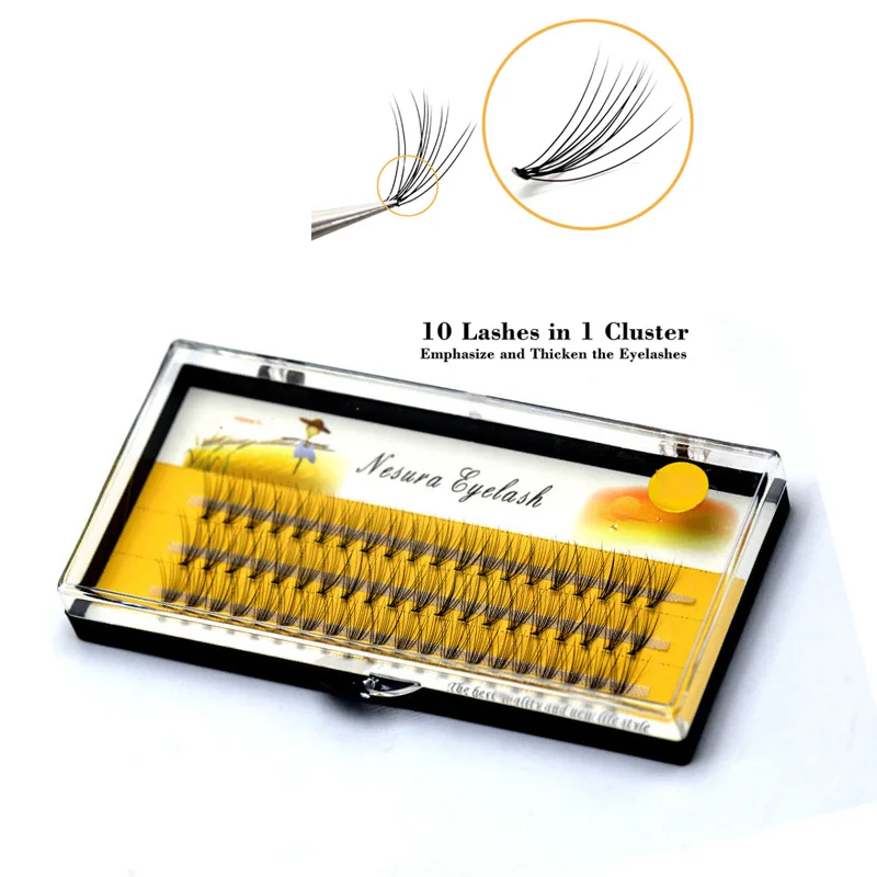 60 узлов/Чехол натуральные накладные ресницы макияж 3D норка индивидуальные