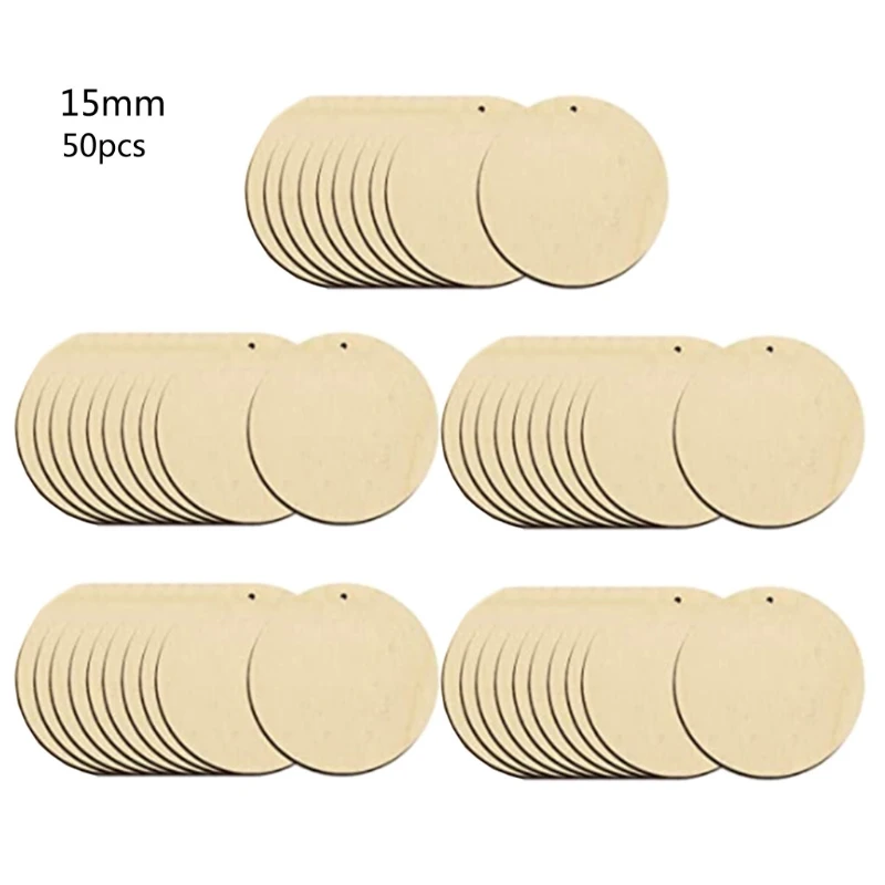 50 шт./упаковка круглые подвески из необработанной древесины | Украшения и