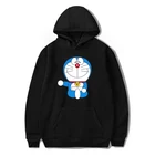 Толстовки Doraemon в стиле аниме для мужчин и женщин, свитшоты с принтом в стиле хип-хоп, тонкие бархатные теплые Топы большого размера с капюшоном в стиле Харадзюку, уличная одежда