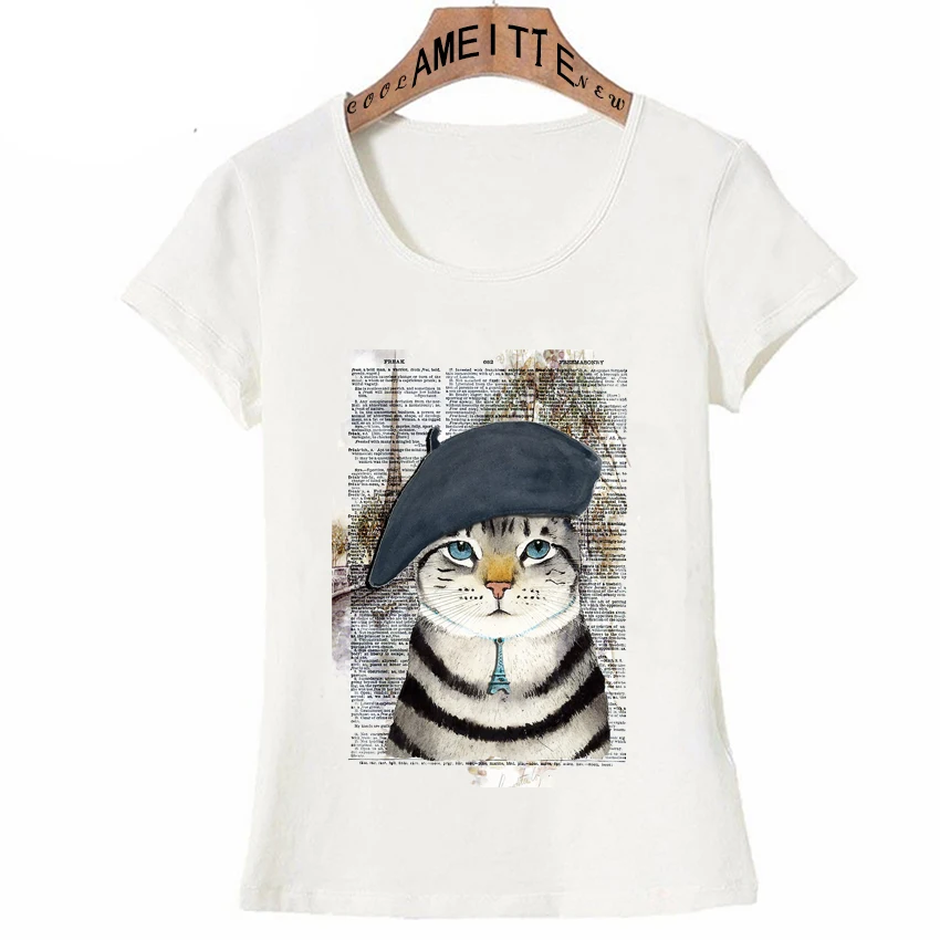 Очаровательный французского кота в Париже печати идеально подходит для кошки