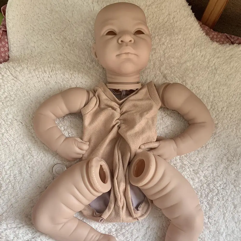 

NPK Popular Ethnic Reborn Doll Kit Thandie Very Soft Unpainted Simulation Fresh DIY Parts Doll Color Doll Real E6S7