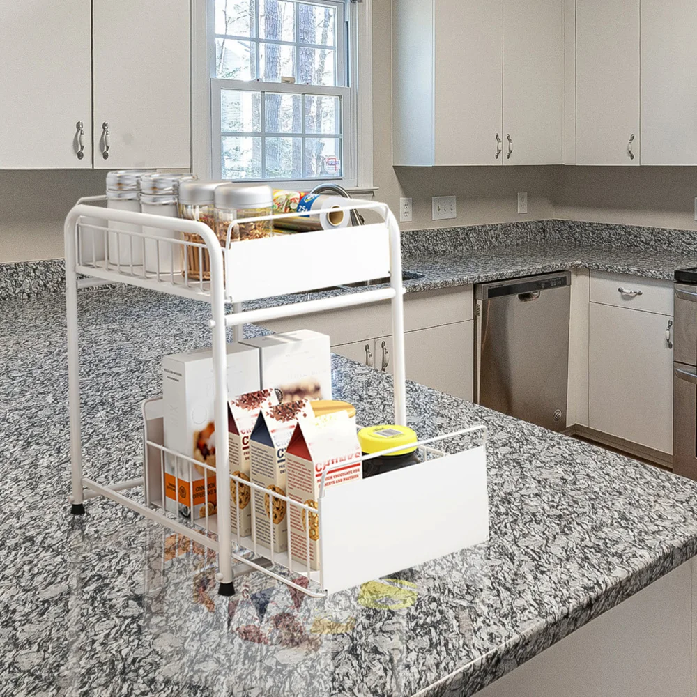 

Durable Kitchen Under Sink Storage Holder Push and Type Storage Rack