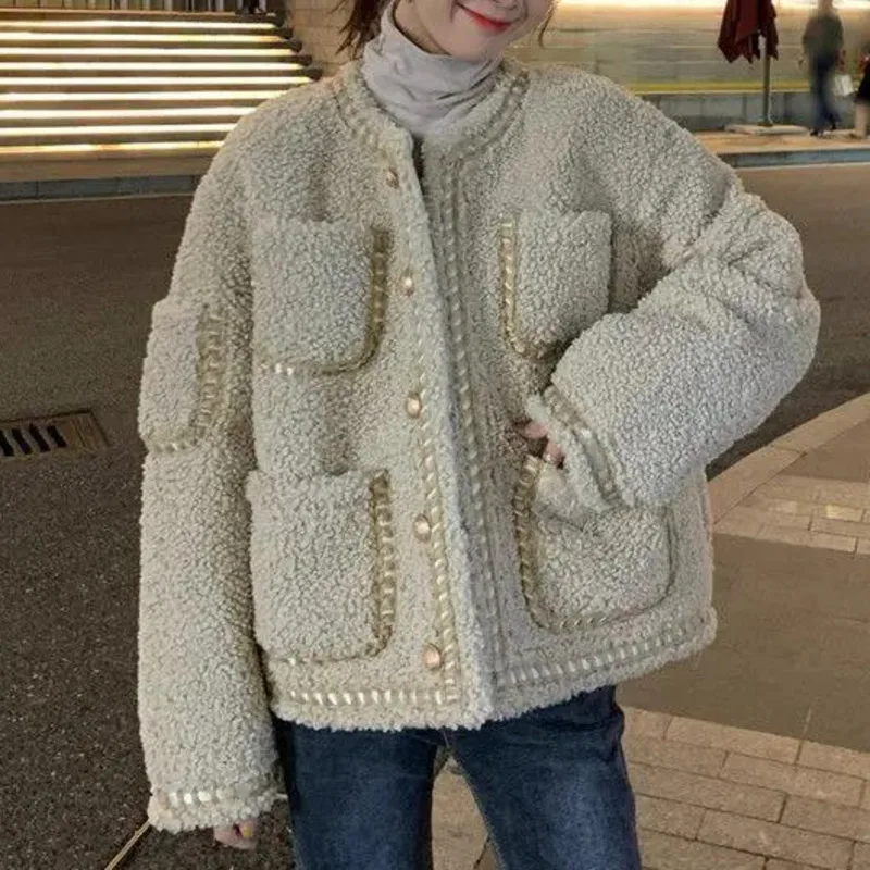 

Marubof пальто из овечьей шерсти Женские повседневные свободные элегантные куртки для женщин 2021 Роскошная уличная одежда винтажное пальто ове...