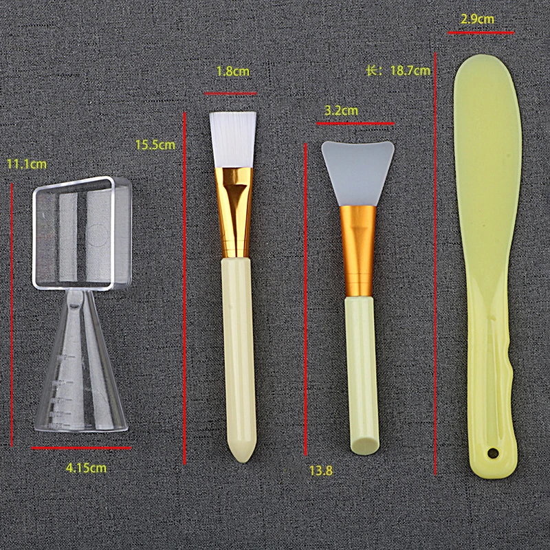 Набор инструментов для смешивания маски лица 4 шт. силиконовая маска кисть
