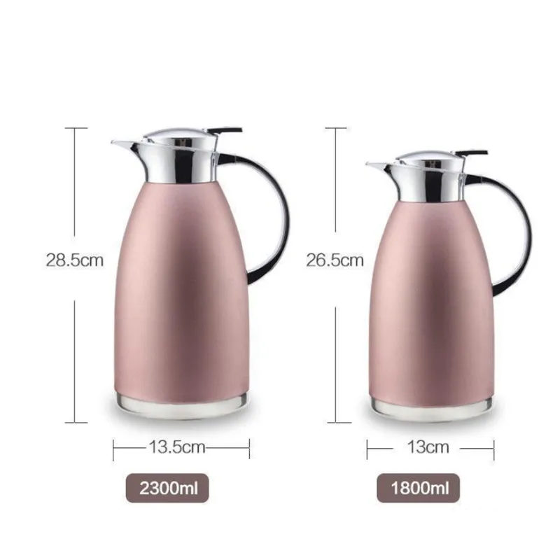 

304 Stainless Steel Insulation Vacuum Thermo Water Jug Double Layer Insulated Vacuum Bottle Coffee Tea Kettle Pot Home Office