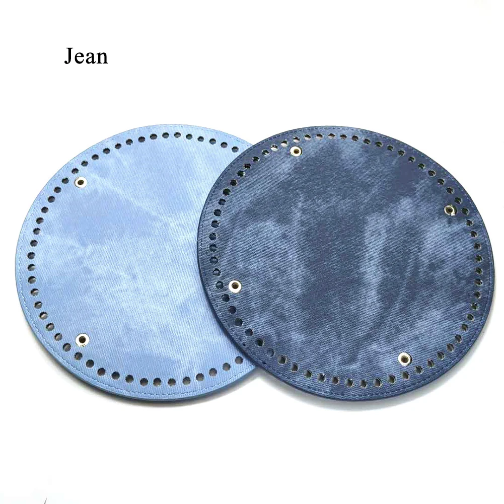 Круглая кожаная нижняя часть для вязания 15*15 см женская сумка с 48 отверстиями