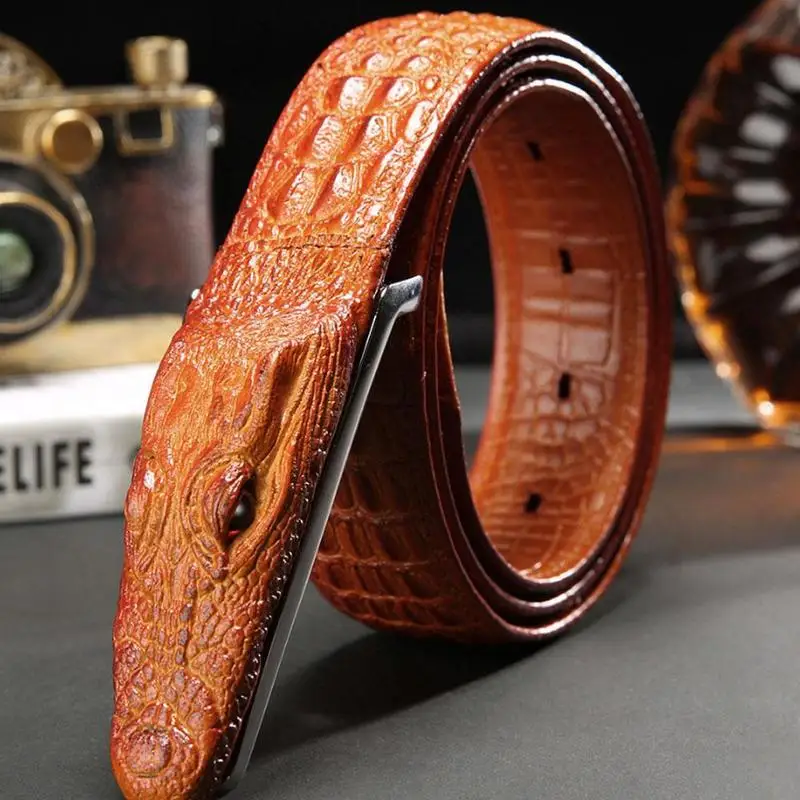 

Men Crocodile Belts For Males Design Wearing In Daily New Fashion Adjustable High Quality Belt Life Waist I8B4