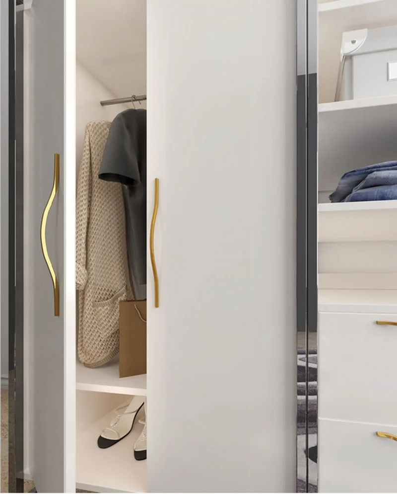 Современная ручка для шкафа золотые цинковые ручки выдвижные ящиков