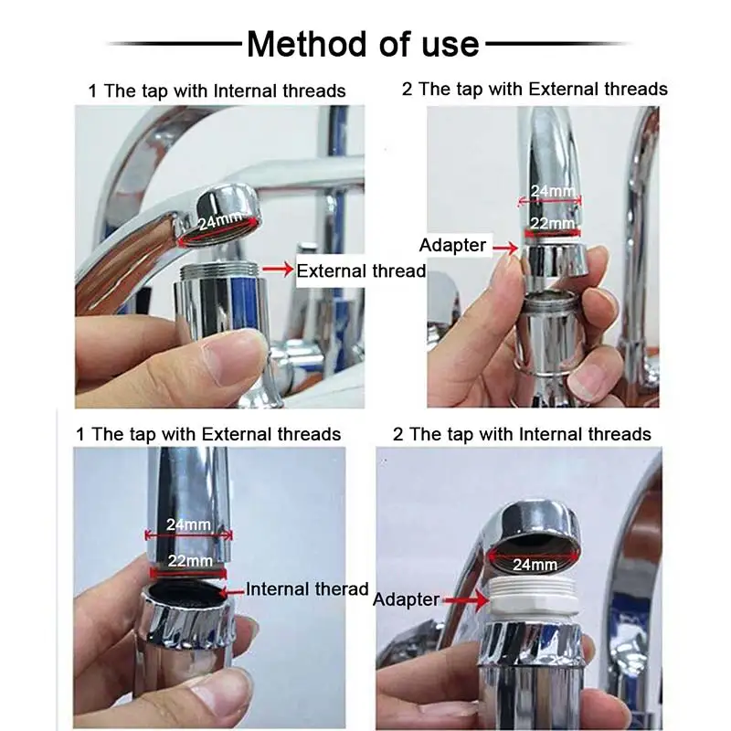 Цветной СВЕТОДИОДНЫЙ светильник для водопроводного крана 3 изменения цвета в
